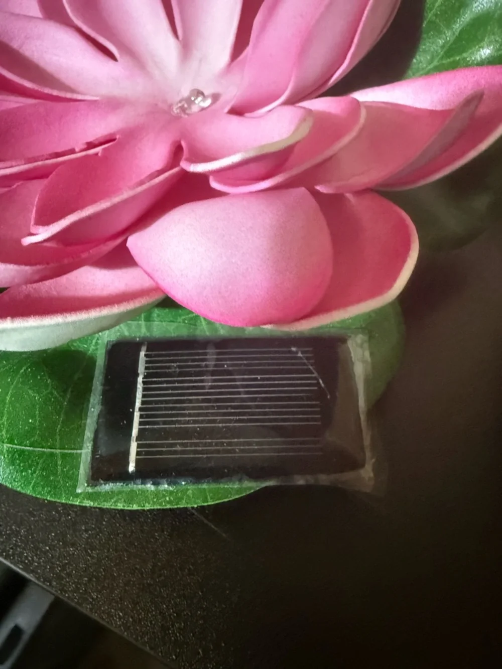 Pink Artificial Lotus Flower Floating Decor Solar Lights- Pack of 6